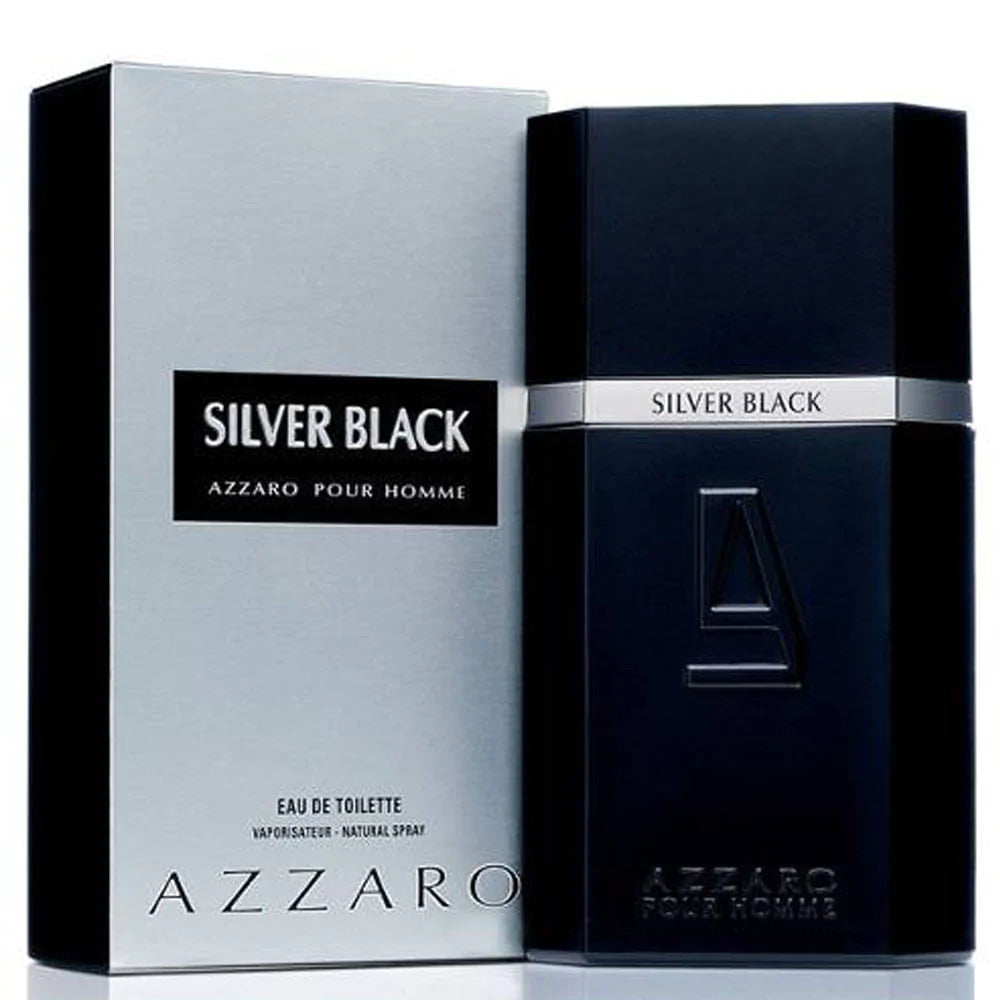 Azzaro Silver Black Pour Homme Eau de Toilette - Perfume Masculino 50ml